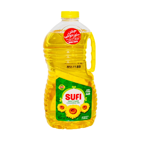 Sufi Sunflower Cooking Oil Bottle 3 ltr