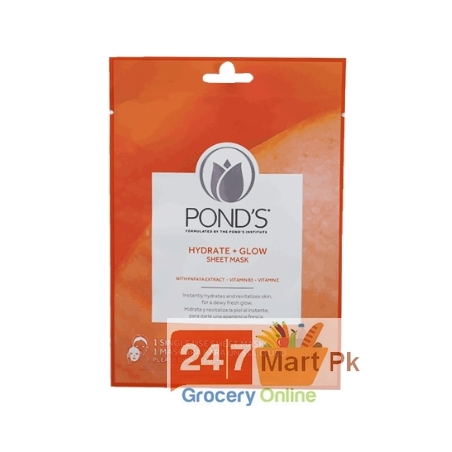 Ponds Mask Hyderate Glow With Papaya Extract 1 Sheet