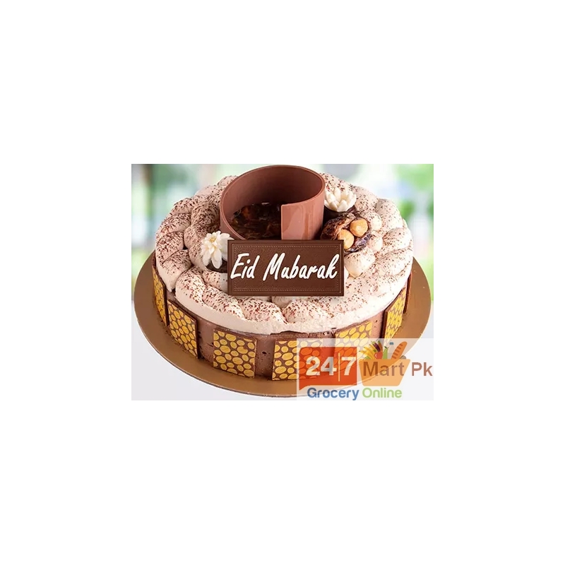 Eid Mubarak Chocolate Cake With Name - GP-14 - 3 Pounds
