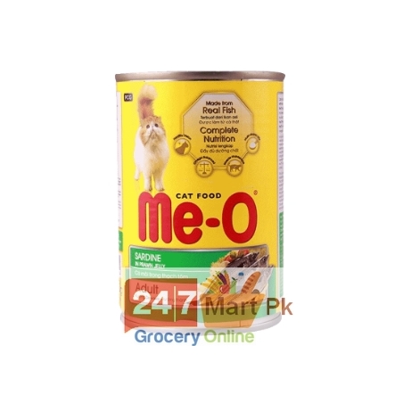 Me-O Cat Food Sardine In Prawn Jelly Tin 400 gm
