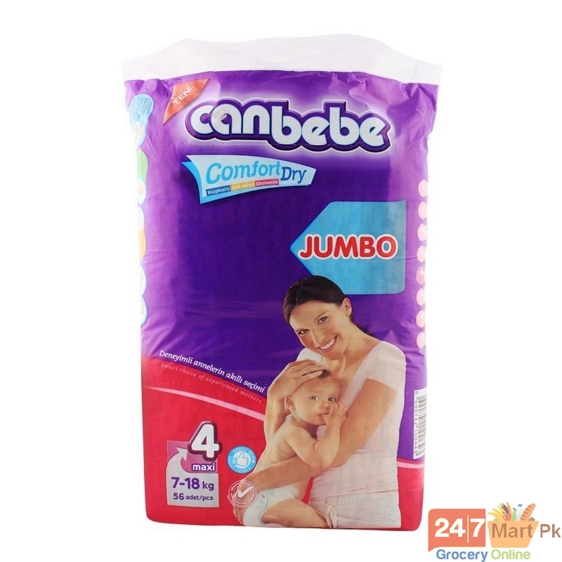 Canbebe Diaper 4 Maxi Jumbo 7-18 kg 58 Pcs