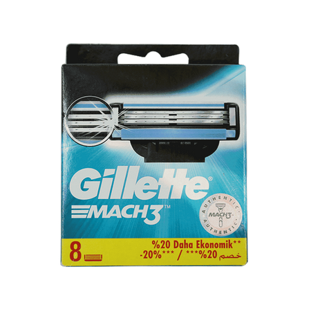 Gillette Mach 3 Blades 8 Cartridges