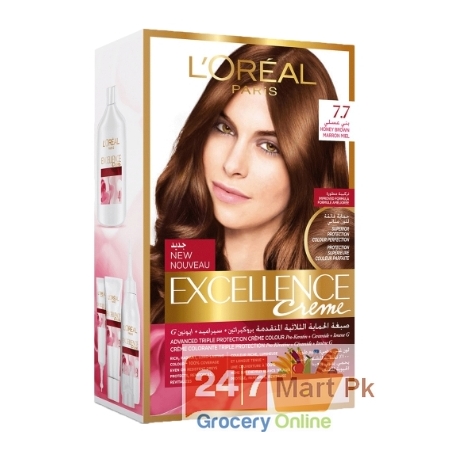 Loreal Excellence Hair Creme 7.7 Honey Brown