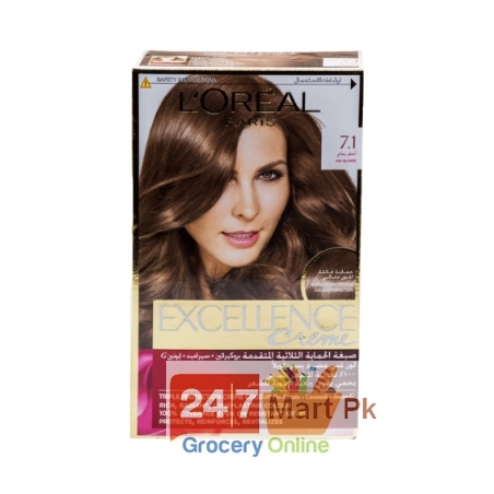 Loreal Excellence Creme 7.1 Ash Blonde