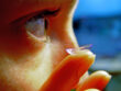 Contact lens before applying on the cornea